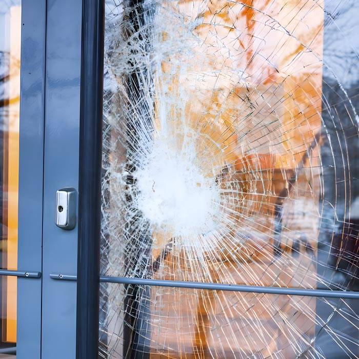 Broken Glass Door